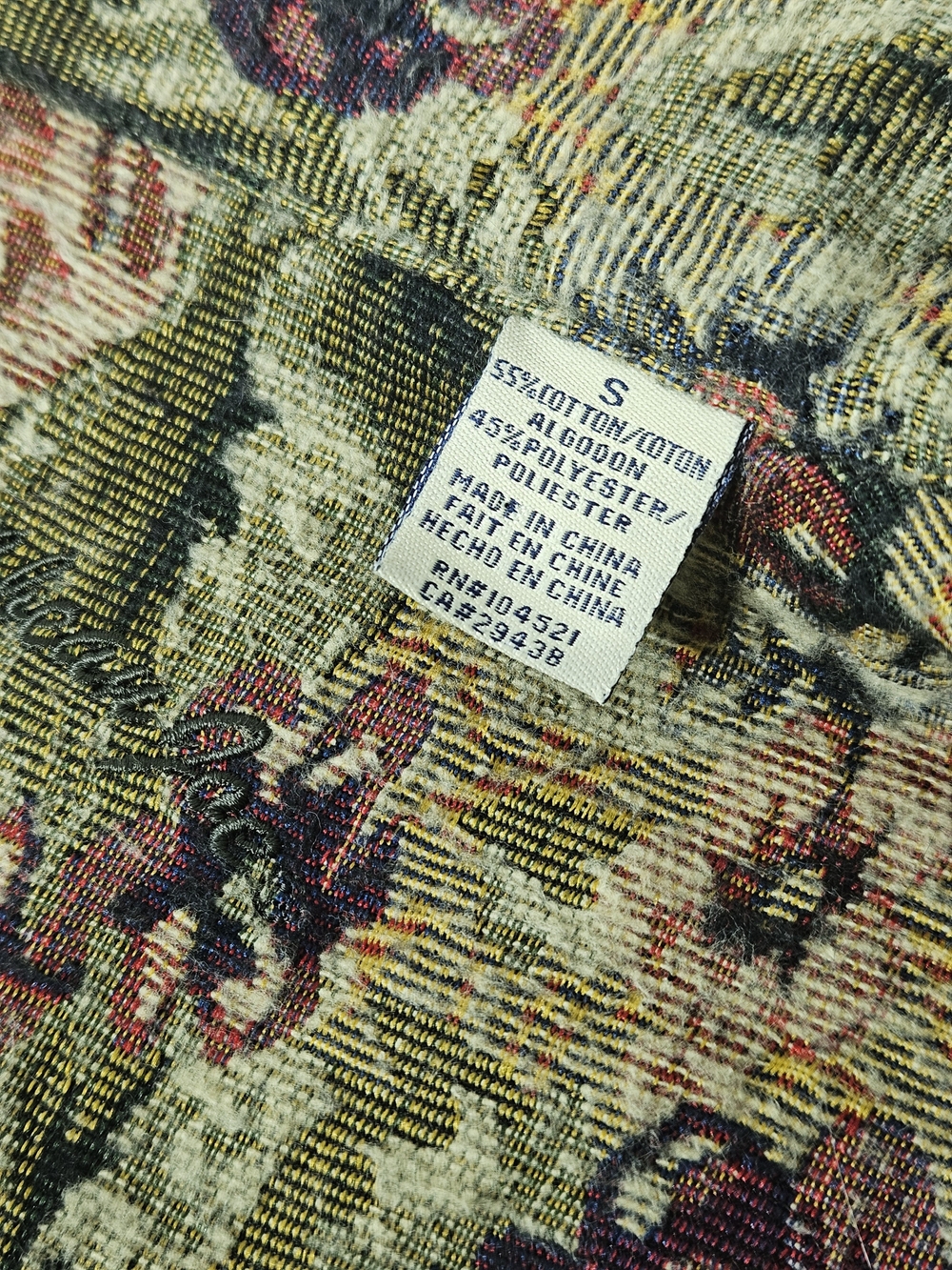 Caribbean Joe Floral Tapestry Jacket Small Cottagecore Boho Like New - Picture 7 of 10